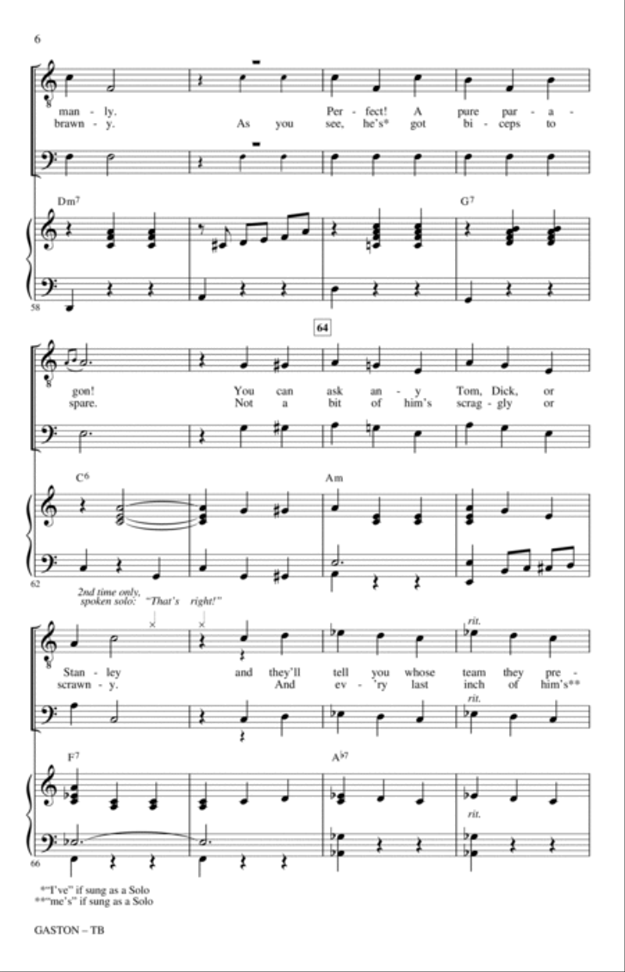 Gaston (from Beauty and The Beast) (arr. Roger Emerson) TB scores gallery preview page 5