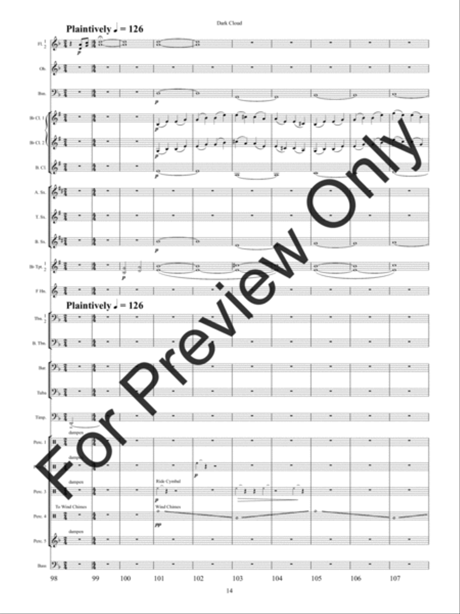 Dark Cloud Concert Band scores gallery preview page 17