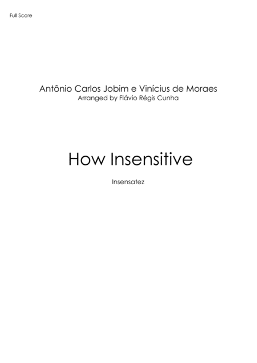 How Insensitive (insensatez) String Orchestra scores gallery preview page 1