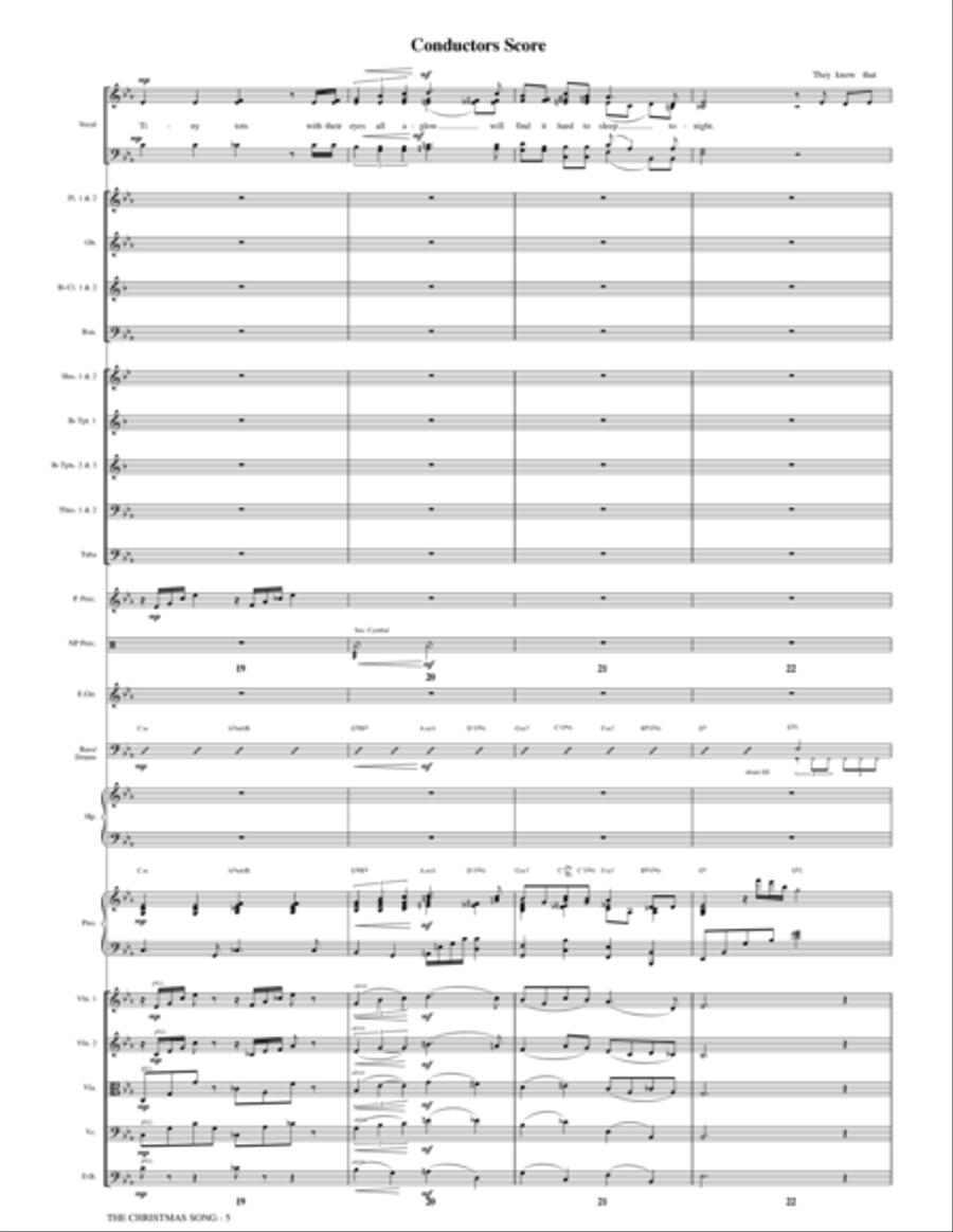 The Christmas Song (Chestnuts Roasting On An Open Fire) - Conductor Score (Full Score) Choir scores gallery preview page 5