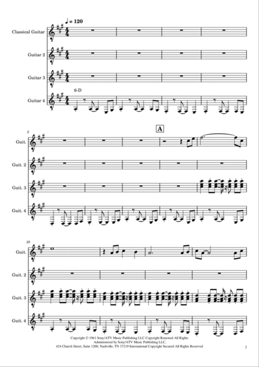 Stand By Me Stand By Me Guitar Ensemble scores gallery preview page 2