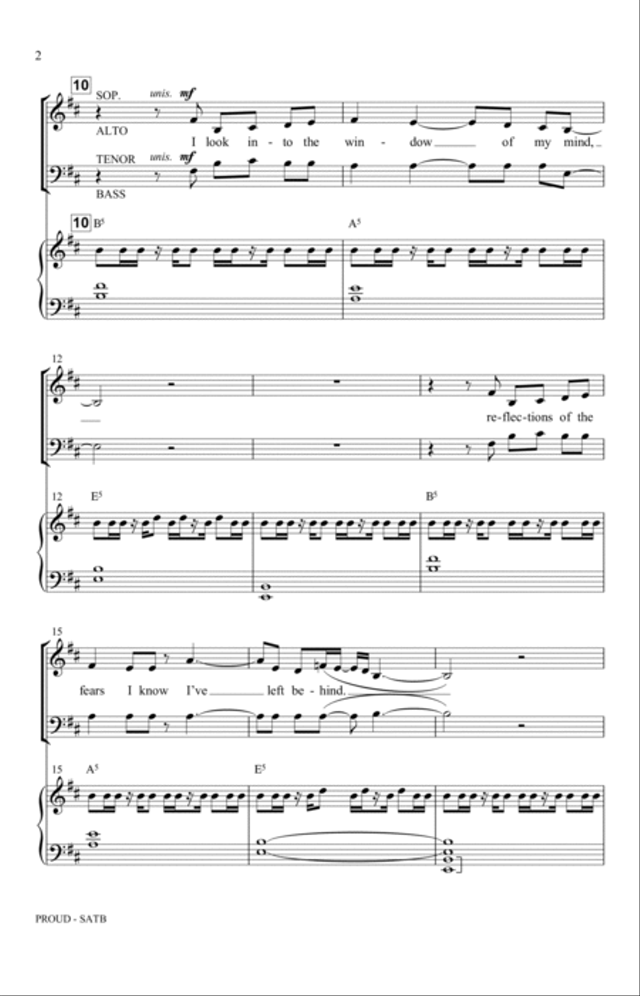 Proud (arr. Greg Gilpin) 4-Part scores gallery preview page 2