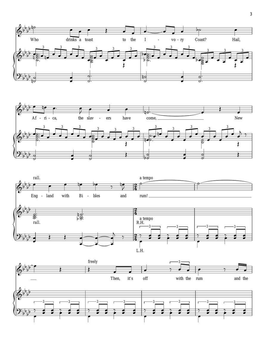 Molasses To Rum (from 1776) Piano, Vocal scores gallery preview page 3