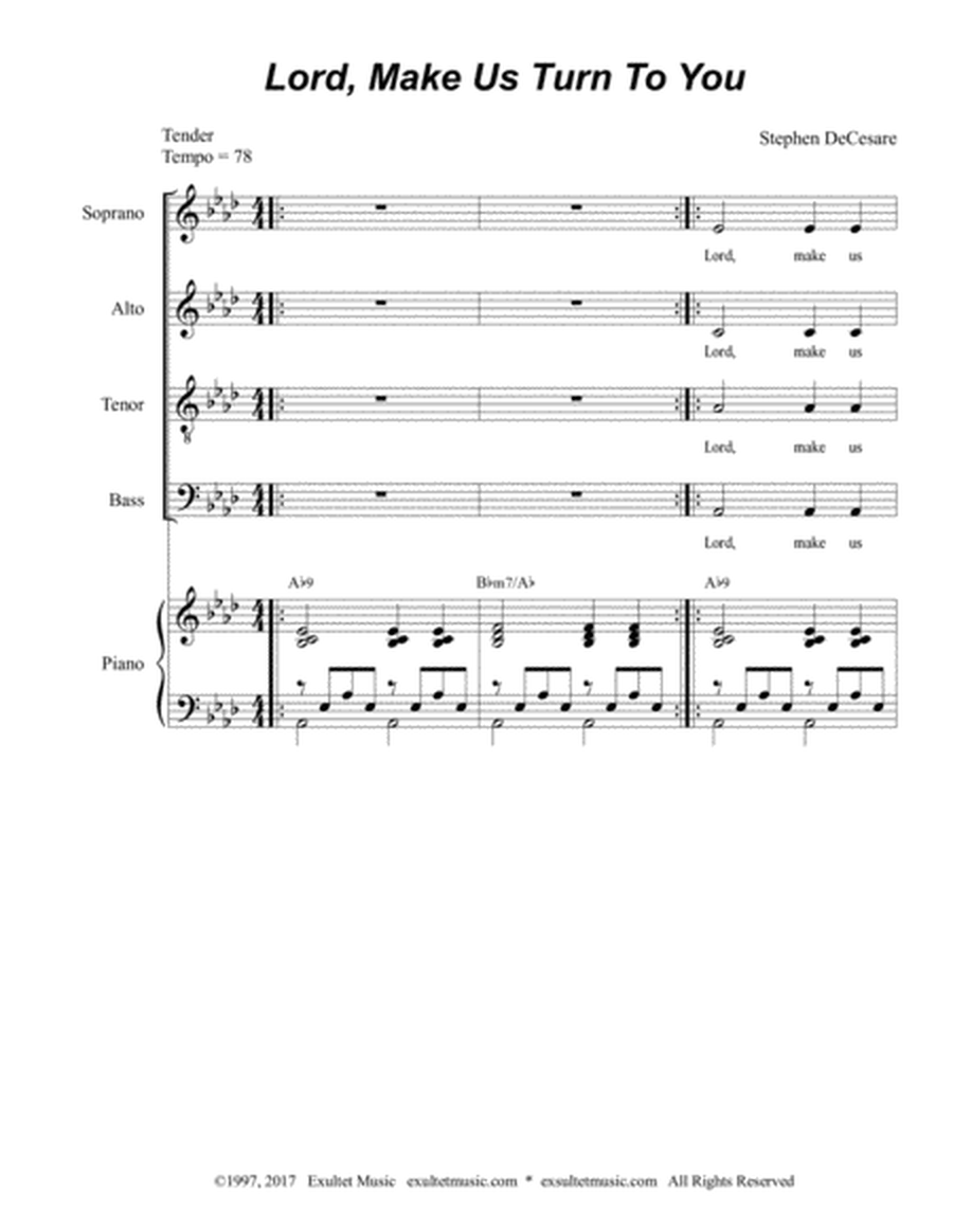 Lord, Make Us Turn To You (Solo with SATB) image number null