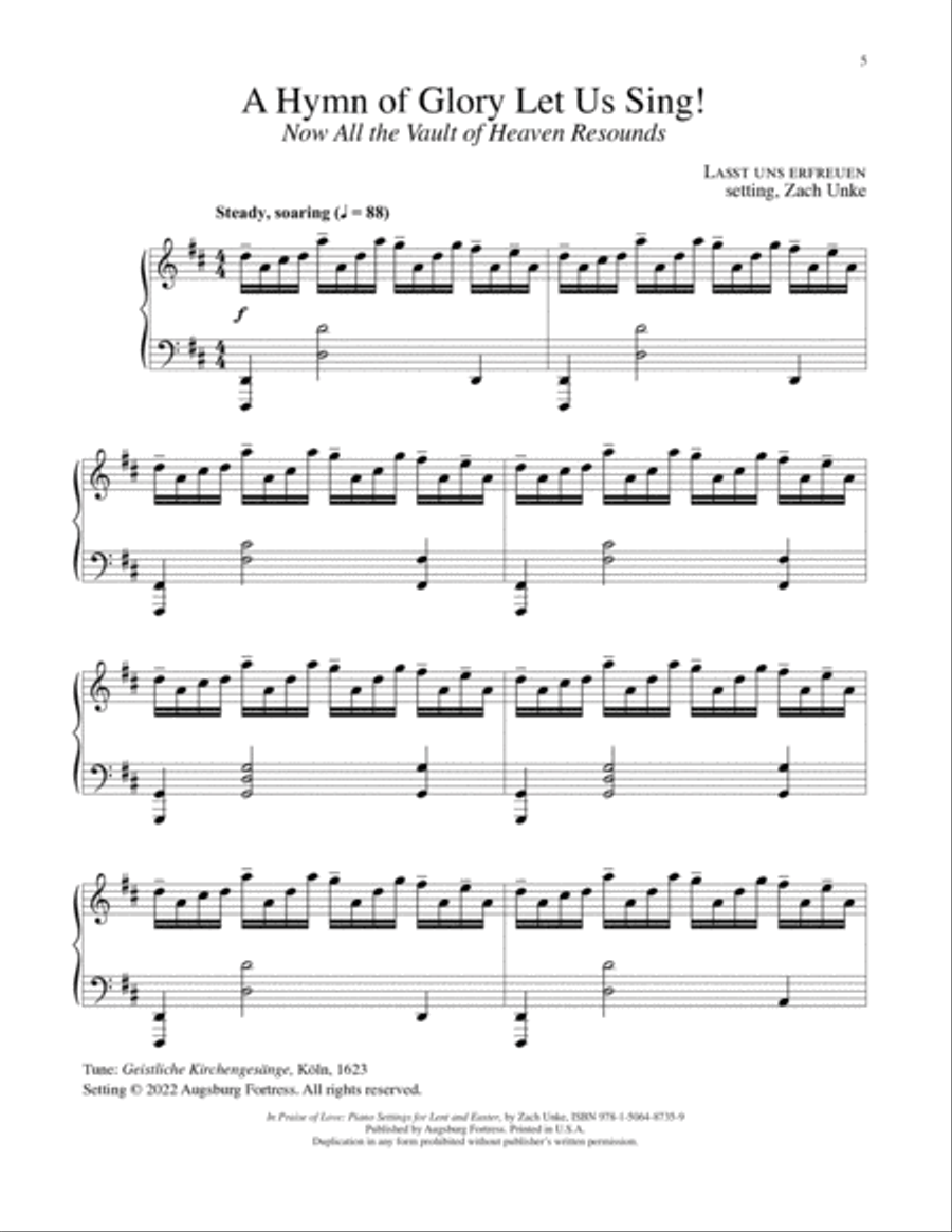 In Praise of Love Piano Solo scores gallery preview page 3