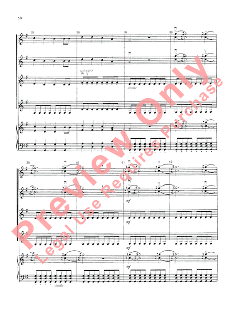 Highland/Etling Violin Quartet Series: Book 3 Small Ensemble scores gallery preview page 51