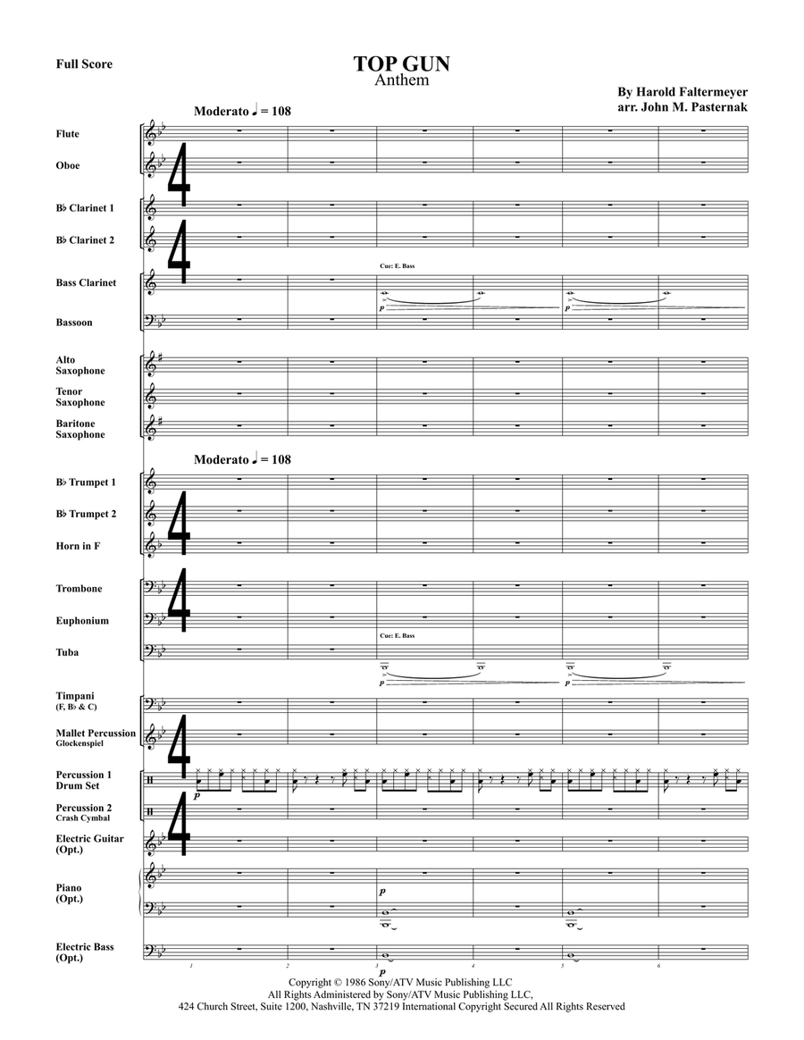 Top Gun Anthem Concert Band scores gallery preview page 2