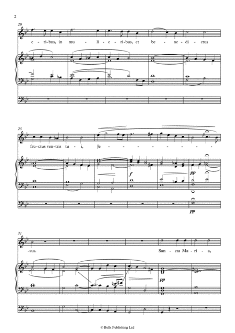 Ave Maria, Op. 19B No. 1 (B-flat Major) Voice Solo scores gallery preview page 2