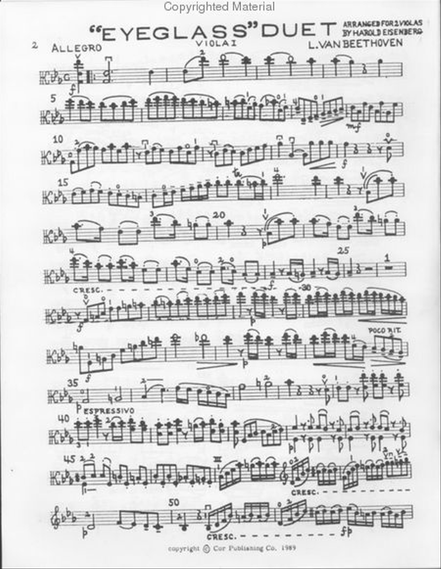 EYEGLASS DUET ( EISENBERG) String Duet scores gallery preview page 2