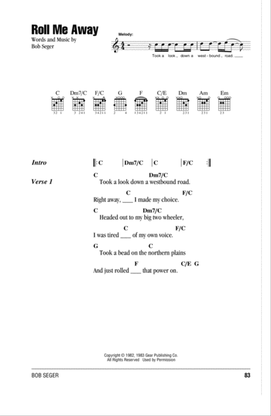 Roll Me Away Acoustic Guitar scores gallery preview page 1