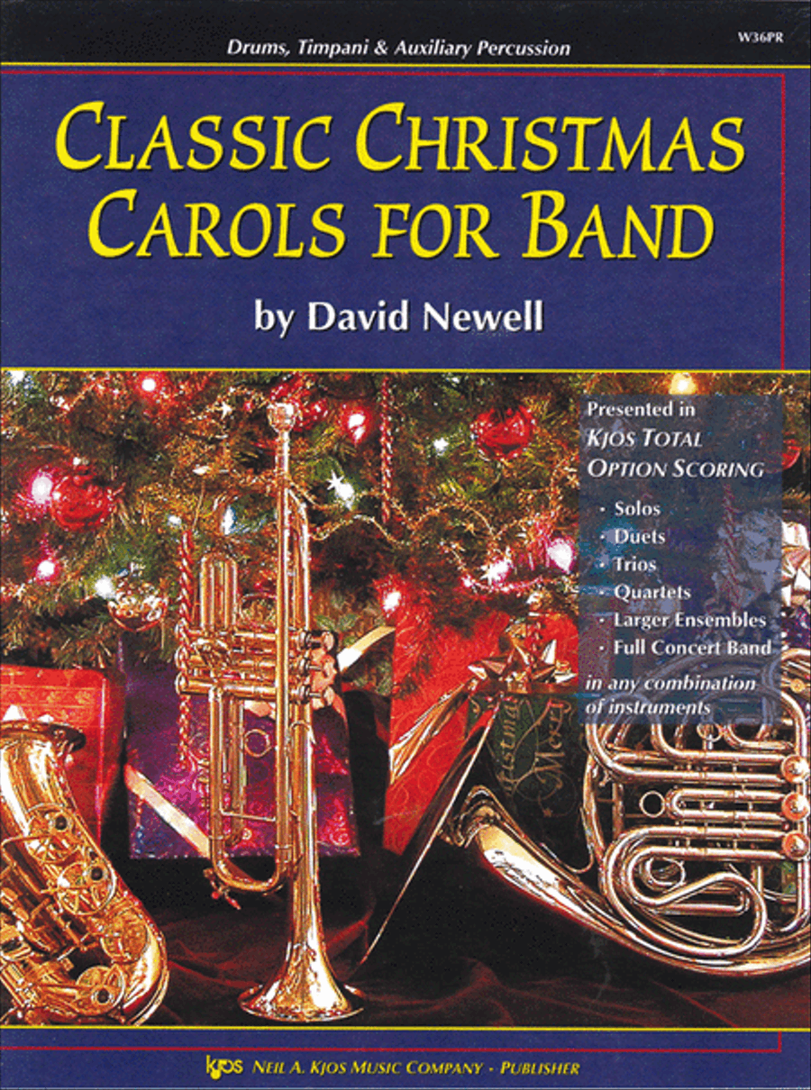 Classic Christmas Carols For Band - Drums/Timpani/Auxiliary Percussion Drums scores gallery preview page 1