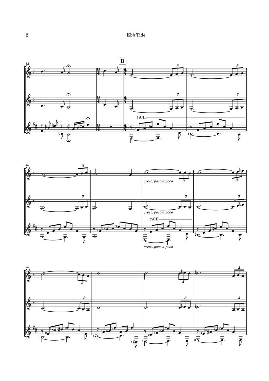 Ebb Tide B-Flat Clarinet scores gallery preview page 5
