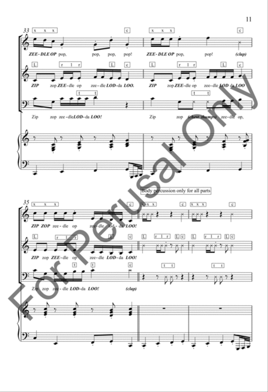 The Zip Zop Song 3-Part scores gallery preview page 10
