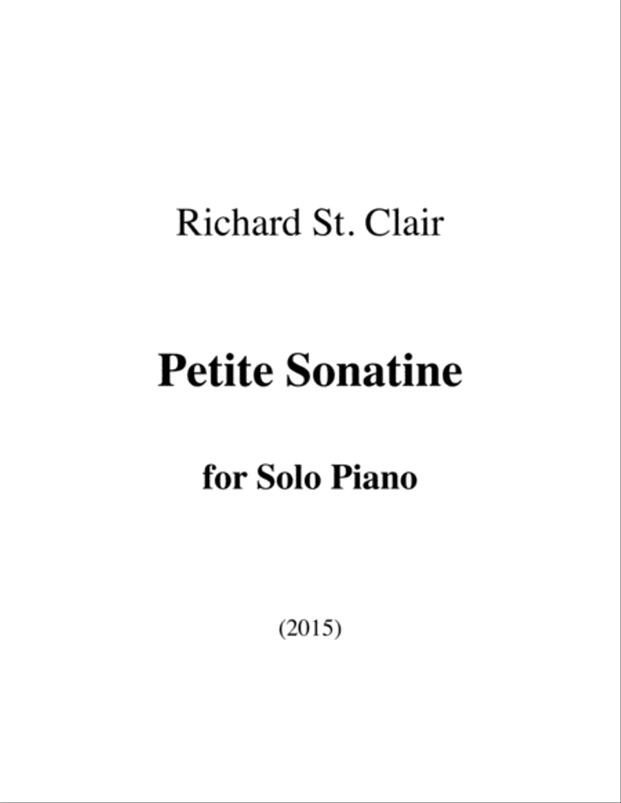 Petite Sonatine for Solo Piano (2015) Piano Solo scores gallery preview page 1