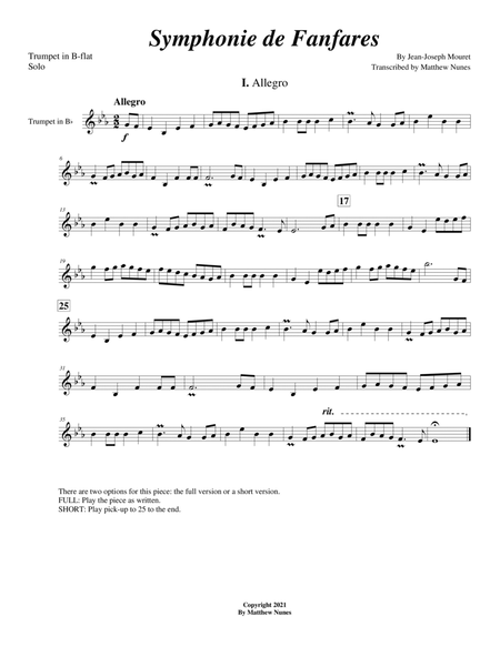 Sinfonie de Fanfares theme (Trumpet solo) image number null