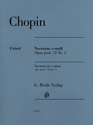 Book cover for Nocturne in E Minor Op. Post. 72, No. 1