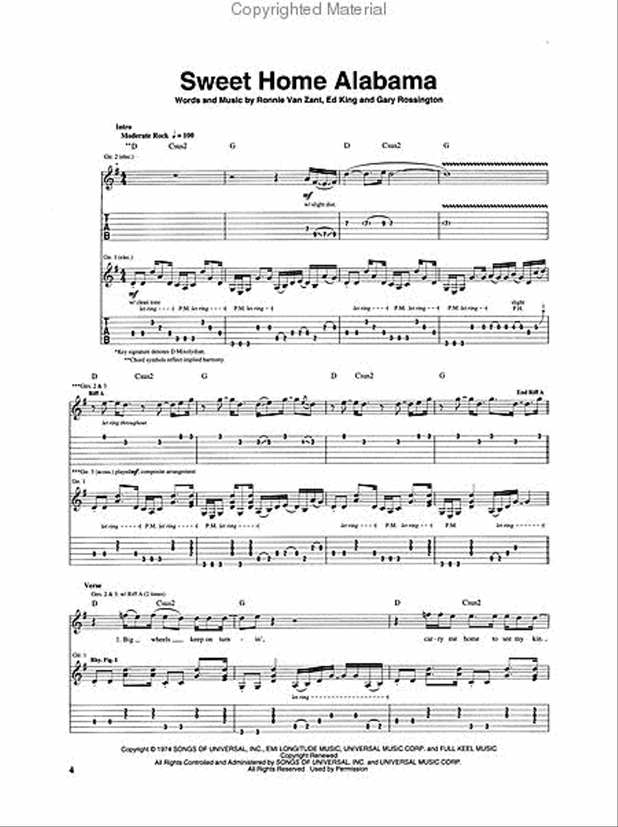 Lynyrd Skynyrd – All-Time Greatest Hits Electric Guitar scores gallery preview page 2