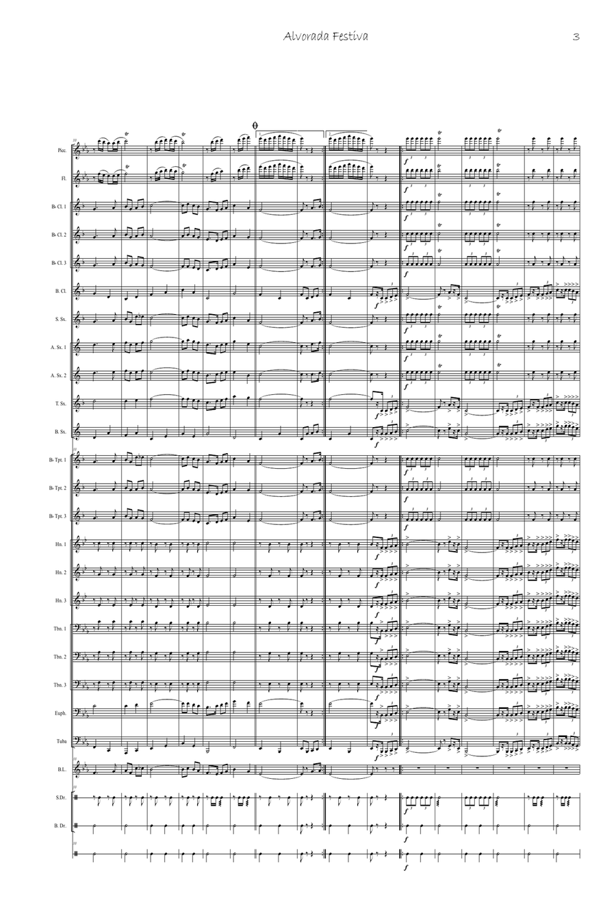 Alvorada Festiva Alvorada Festiva Marching Band scores gallery preview page 5