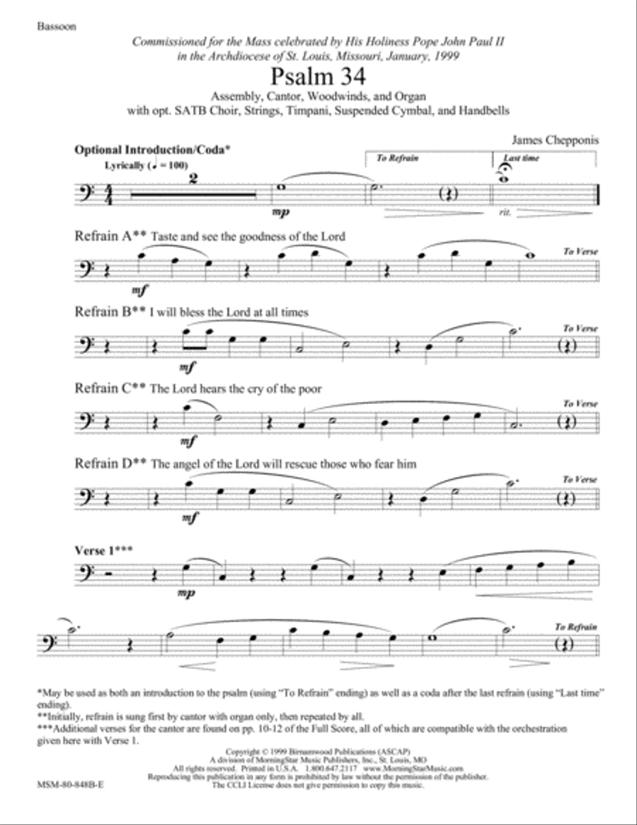 Psalm 34 Choir scores gallery preview page 6