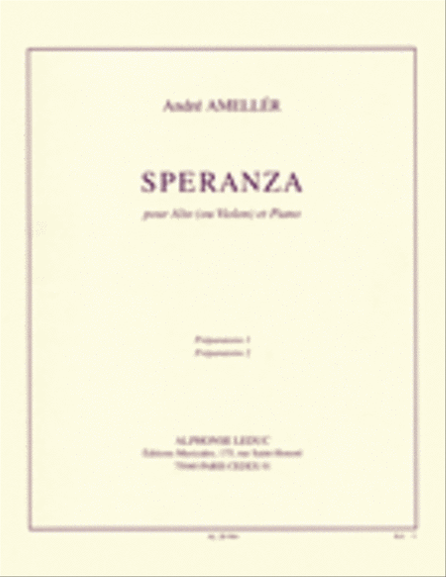 Speranza (viola & Piano) Speranza (viola & Piano) Piano Accompaniment scores gallery preview page 1