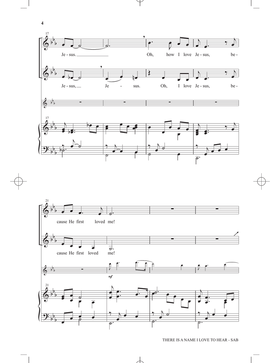 There Is A Name I Love To Hear (Oh, How I Love Jesus) 3-Part - Digital Sheet Music page 3