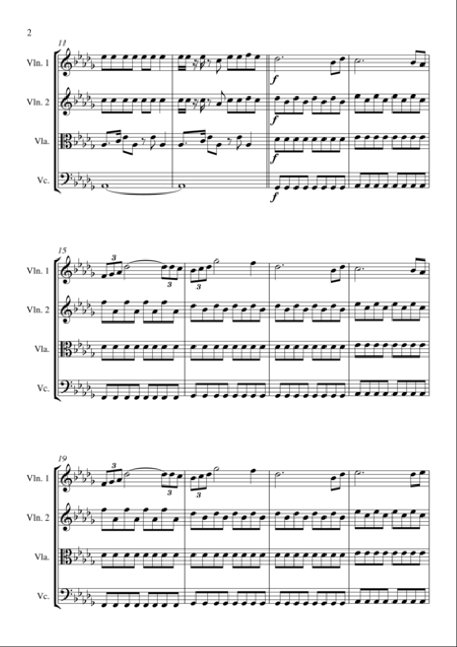 Chandelier String Quartet scores gallery preview page 3
