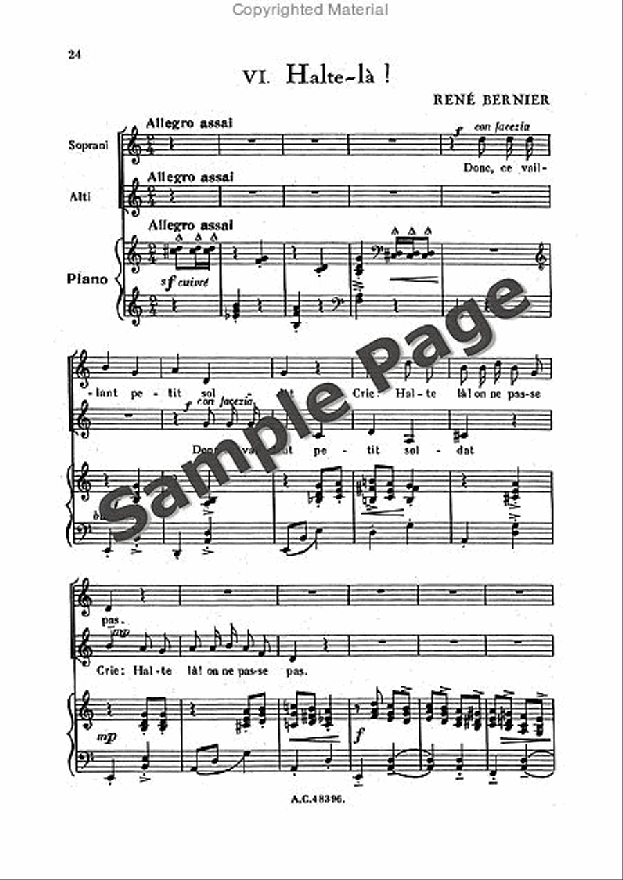 Bernier R Sortileges Ingenus (ep) Women's Choir scores gallery preview page 25