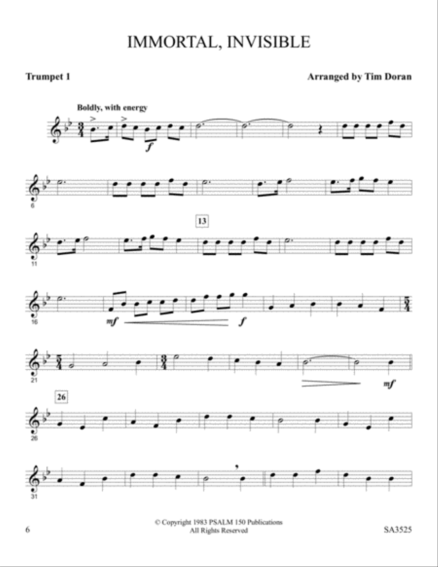 Immortal, Invisible Brass Quintet scores gallery preview page 6