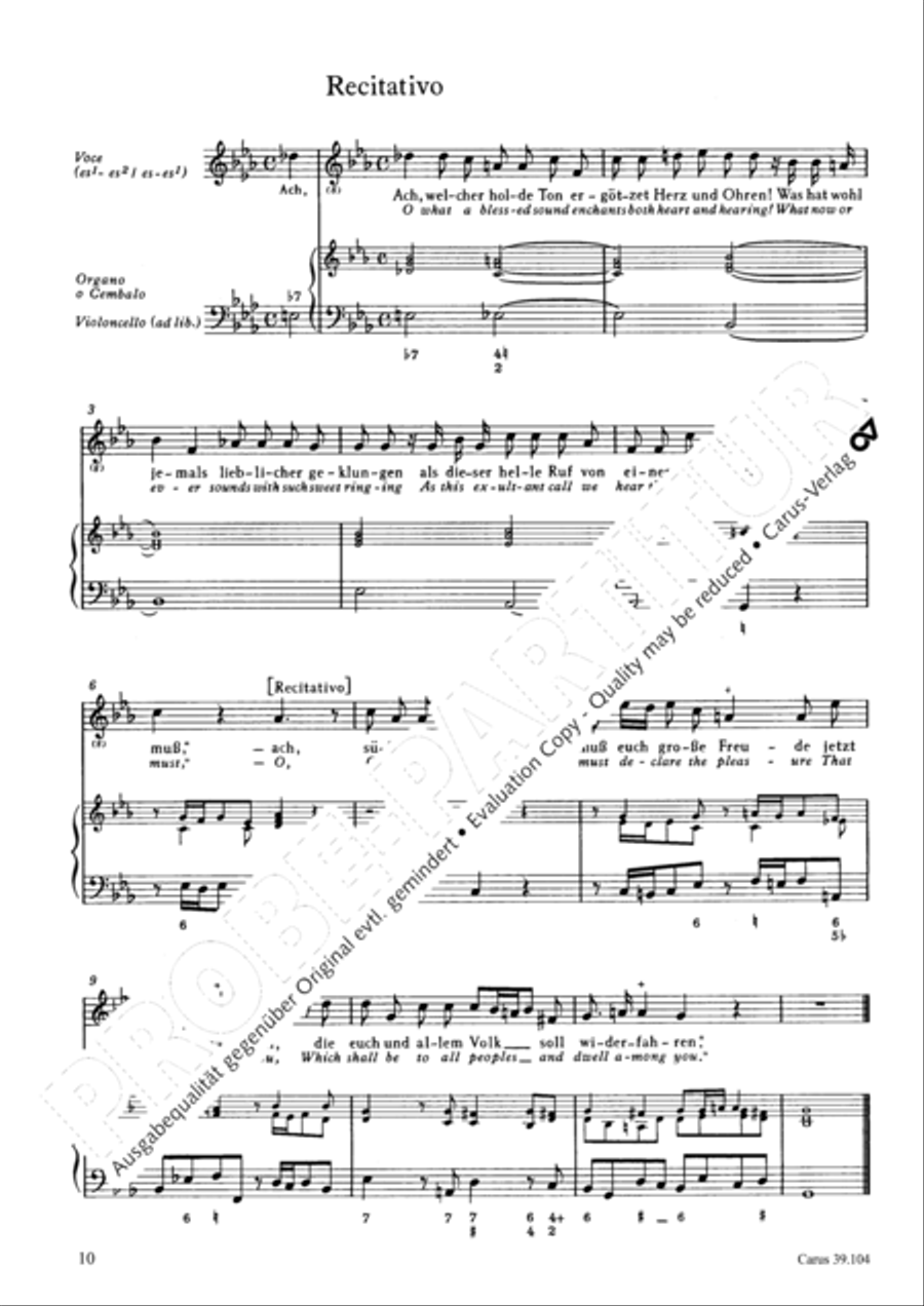Holy child, come now with pleasure (Gottlichs Kind, lass mit Entzucken) Tenor Voice scores gallery preview page 11
