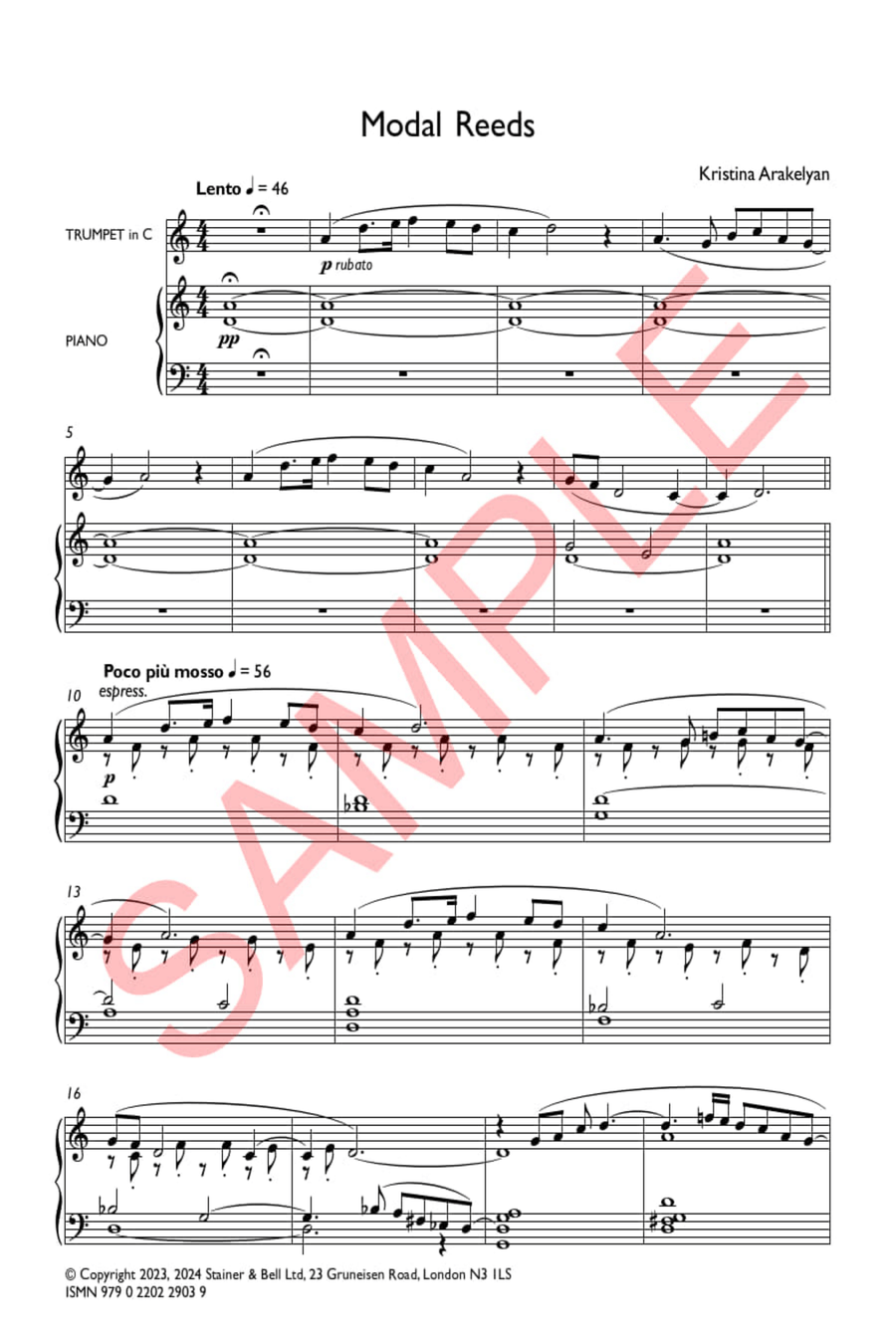 Modal Reeds. Tpt & Pf Modal Reeds. Tpt & Pf Trumpet scores gallery preview page 2