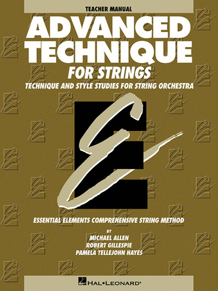 Book cover for Essential Elements - Advanced Technique for Strings (Teacher's Manual) - Book only