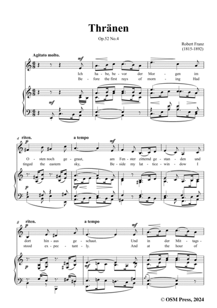 R. Franz-Thranen,in a minor,Op.52 No.4
