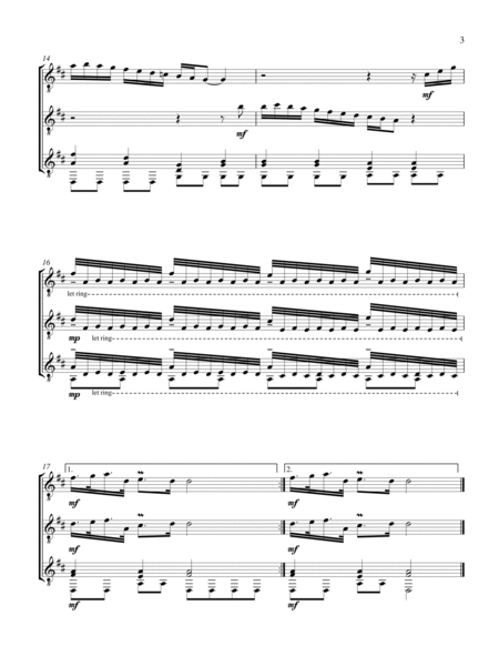 Concerto in D - ii - Largo (Guitar Trio) - Score and Parts image number null