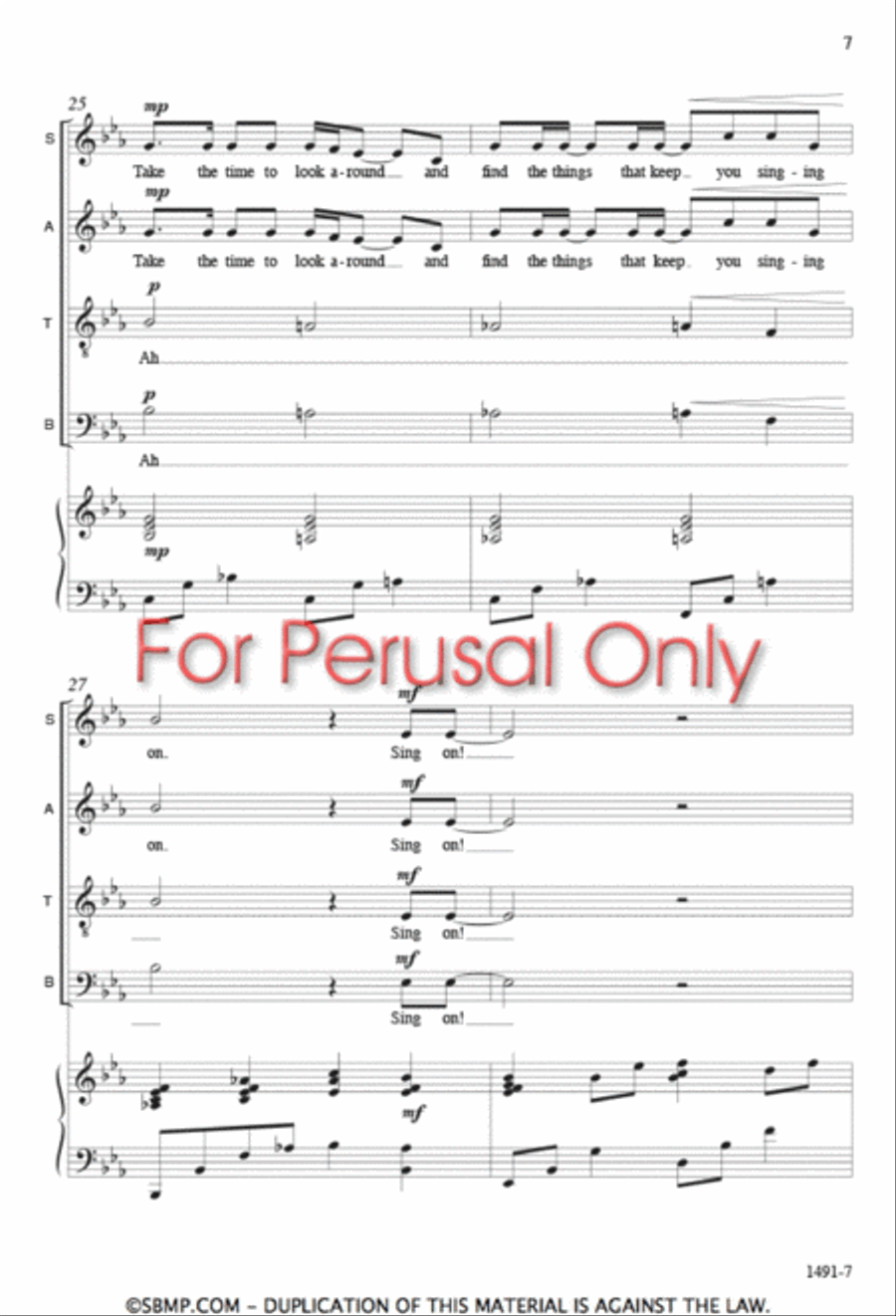 Sing On! - SATB Octavo Sing On! - SATB Octavo 4-Part scores gallery preview page 6