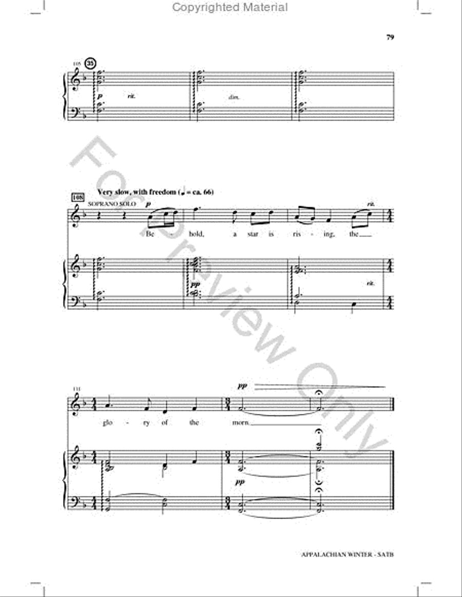 Appalachian Winter Choir scores gallery preview page 78