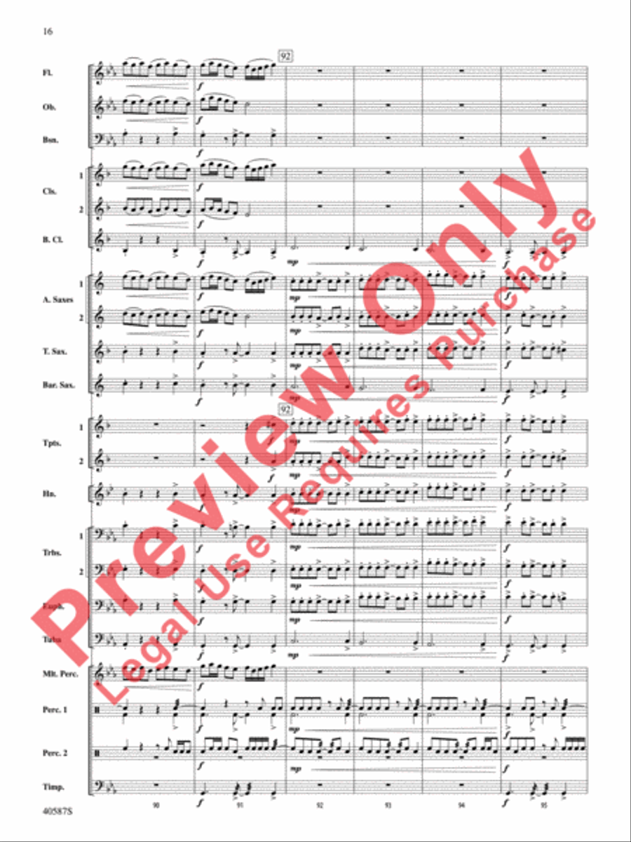 Rondo Picoso Concert Band scores gallery preview page 17