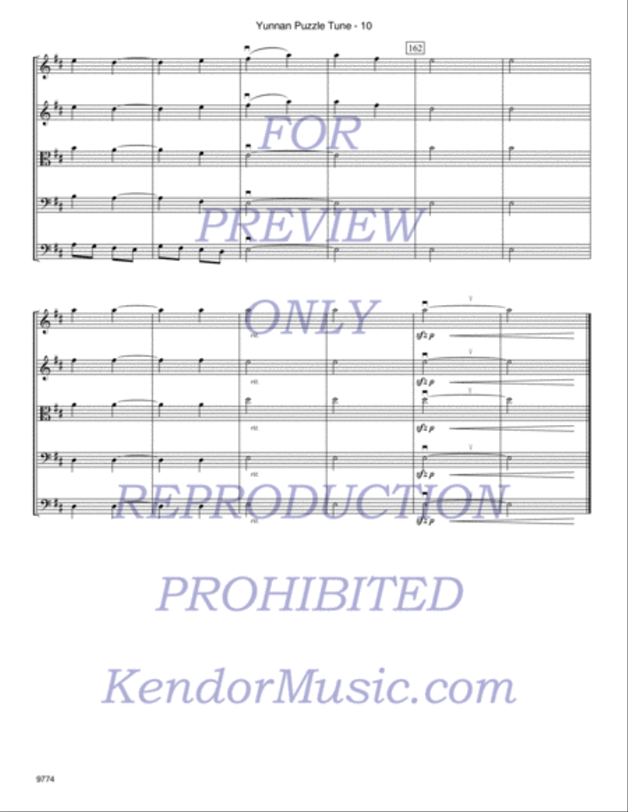 Yunnan Puzzle Tune String Orchestra scores gallery preview page 11