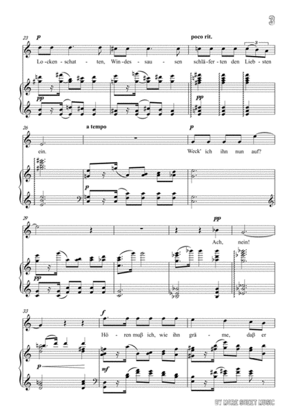 Wolf-In dem Schatten meiner Locken in C Major，for voice and piano image number null