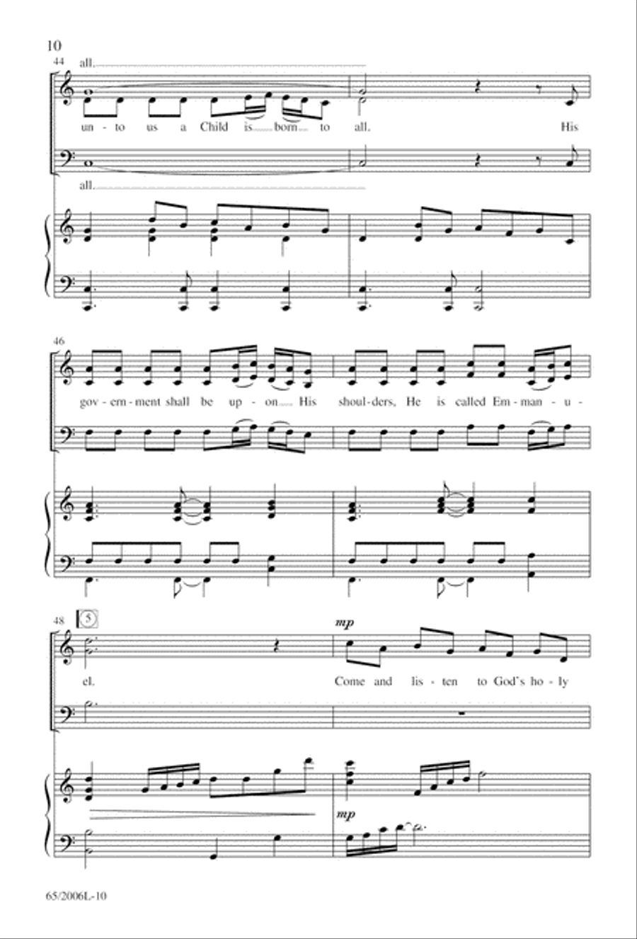 I Hear the Prophet Callin' 3-Part scores gallery preview page 11