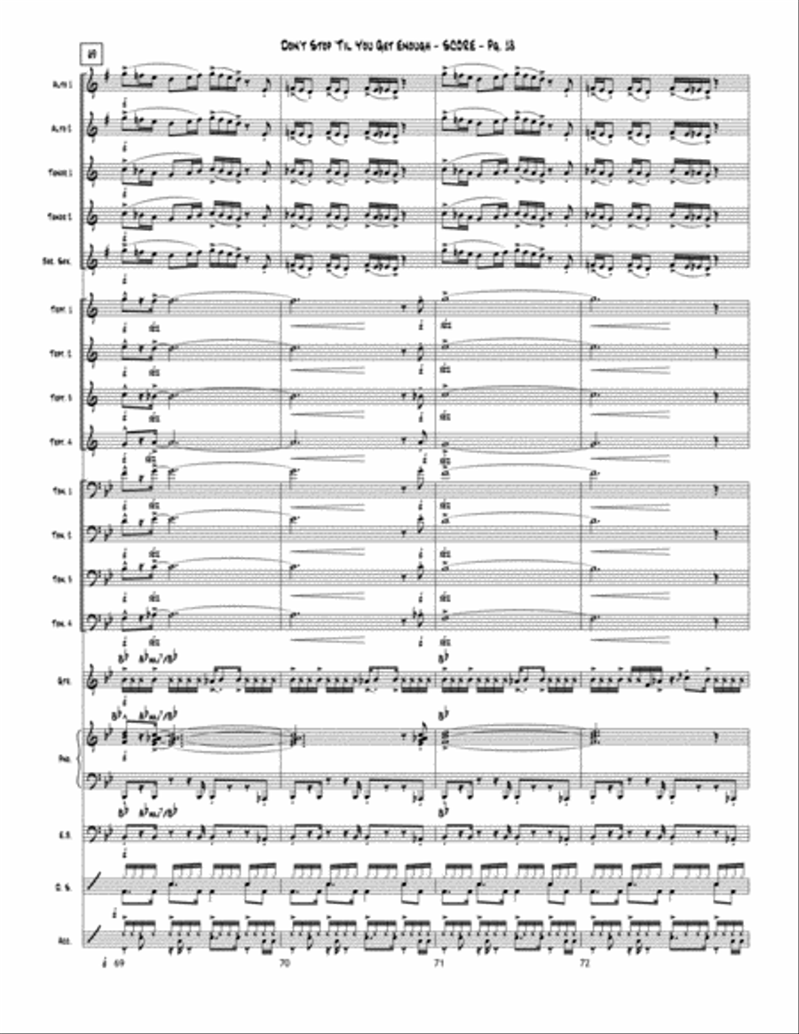 Don't Stop 'Till You Get Enough Jazz Ensemble scores gallery preview page 19