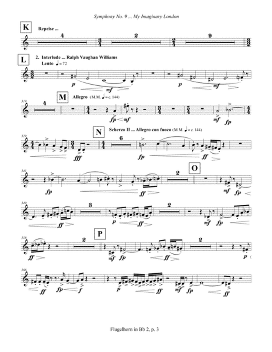 Symphony No. 9 ... My Imaginary London (2013-14) Flugelhorn in Bb part 2