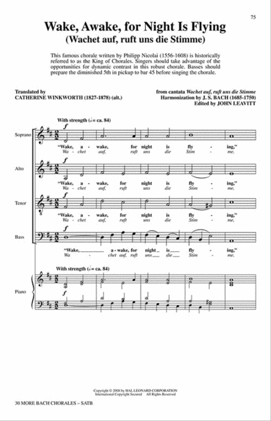 30 More Bach Chorales for Sight-Singing and Performance 4-Part scores gallery preview page 5