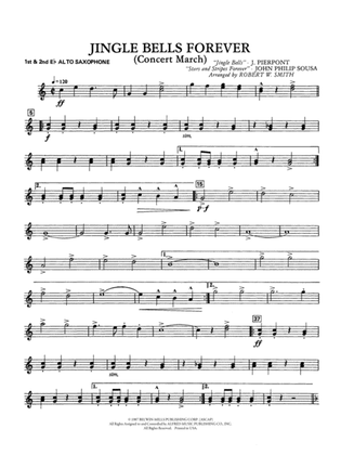 Jingle Bells Forever (Concert March): 1st & 2nd E-flat Alto Saxophone