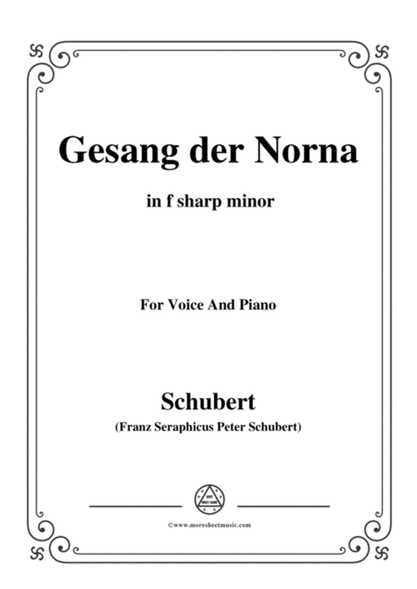 Schubert-Gesang der Norna,Op.85 No.2,in f sharp minor,for Voice&Piano image number null