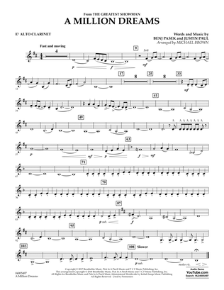 Book cover for A Million Dreams (from The Greatest Showman) (arr. Michael Brown) - Eb Alto Clarinet