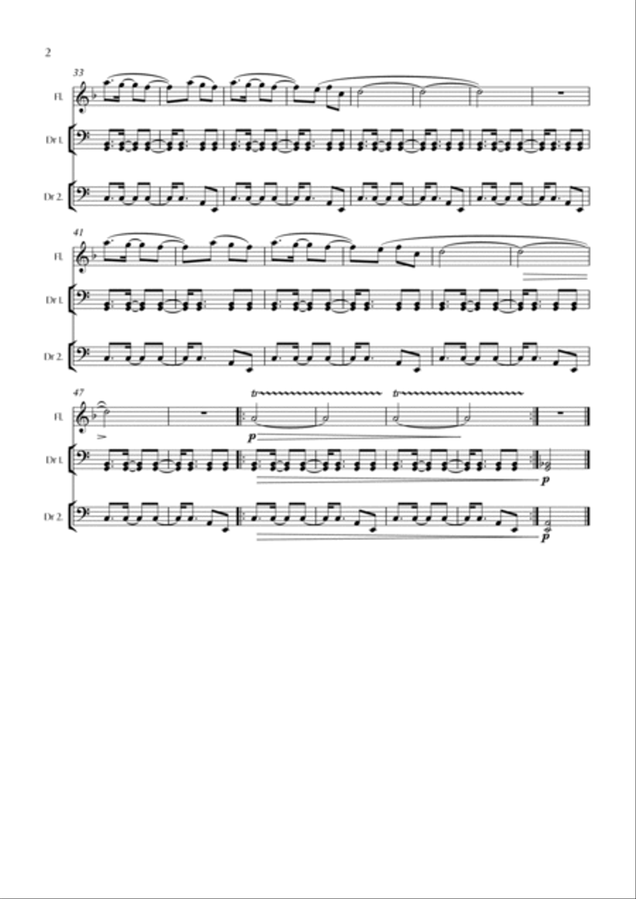 The Hunt (from Dionysus to Koré) Flute scores gallery preview page 3