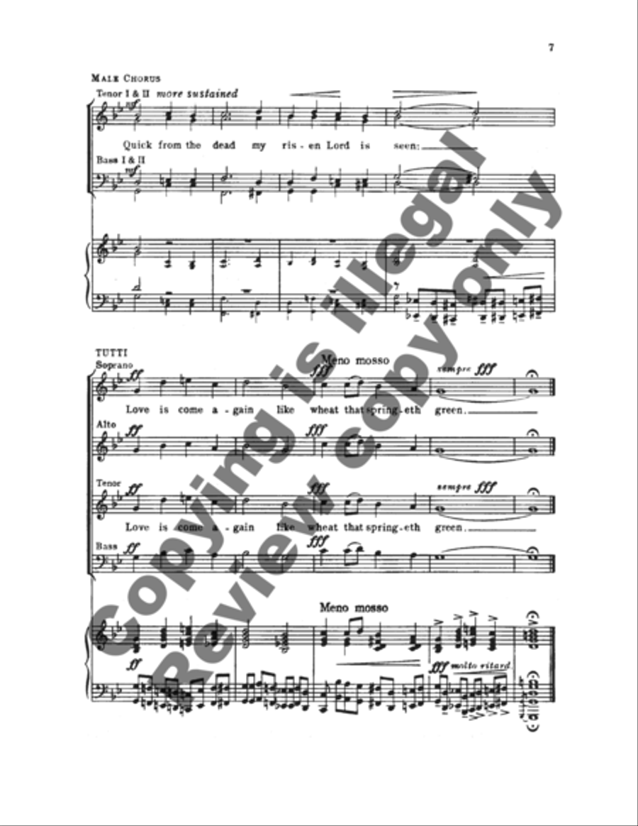 Now The Green Blade Riseth 4-Part scores gallery preview page 10