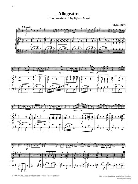 Allegretto (score & part) from Graded Music for Tuned Percussion, Book III
