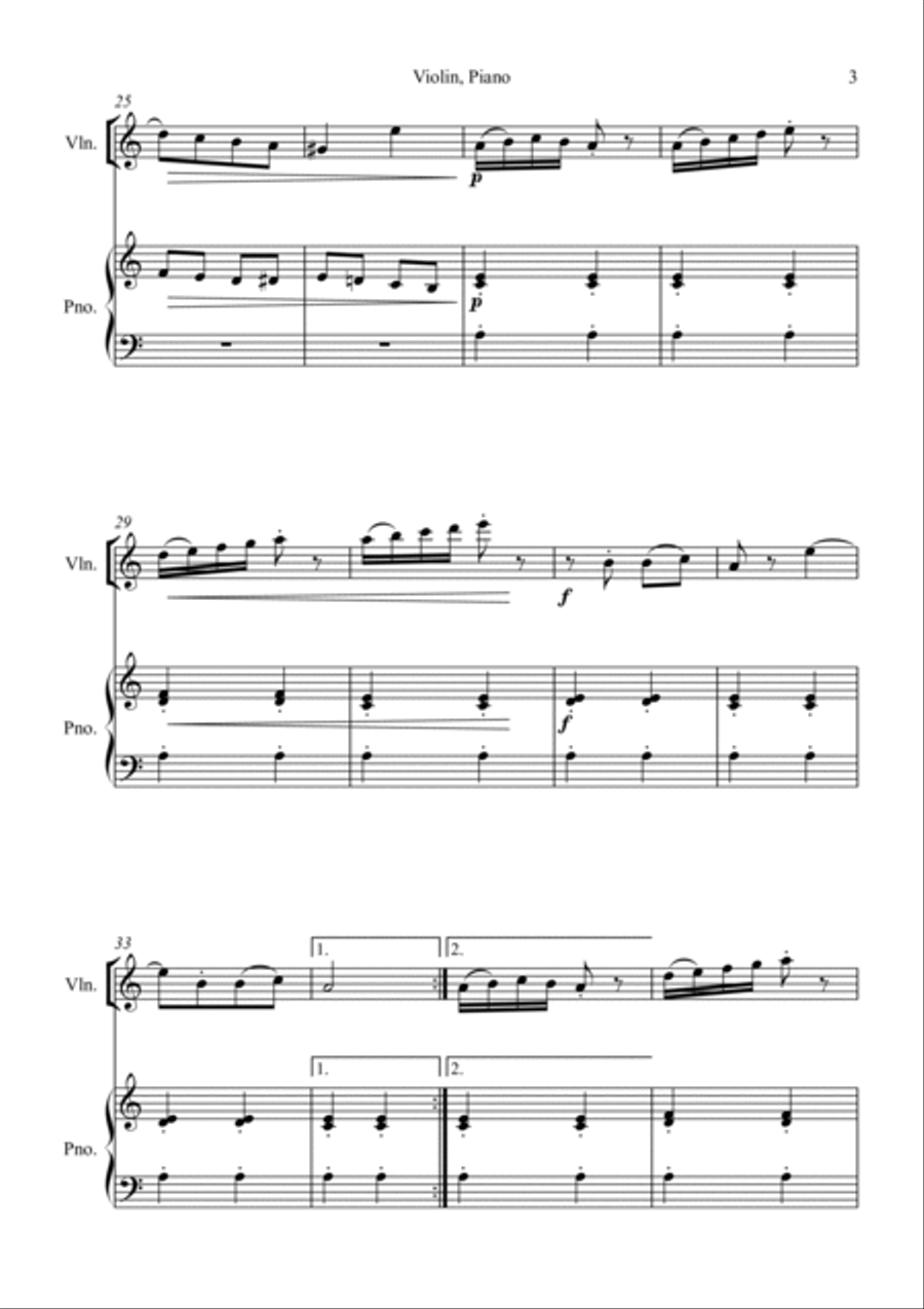 Arabesque For Violin Violin Solo scores gallery preview page 3