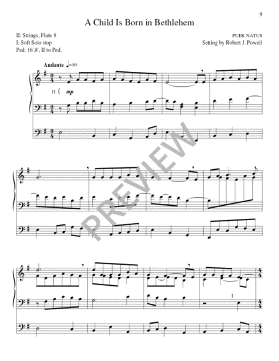 Ten Seasonal Hymn Tune Preludes for the Church Year Organ scores gallery preview page 10